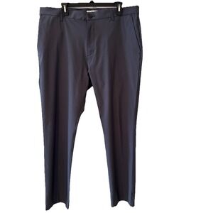 Men's Con.Struct Stretch Knit 36x30 Gray Flat Front‎ Chino Pants Poly Spandex